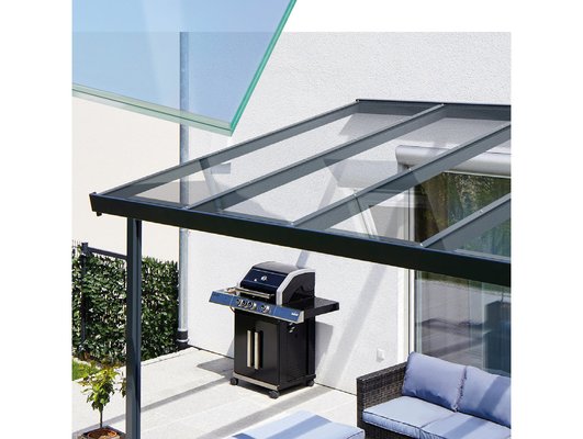 Hliníková pergola Terrasendach Premium - VSG sklo / bílá konstrukce